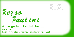 rezso paulini business card